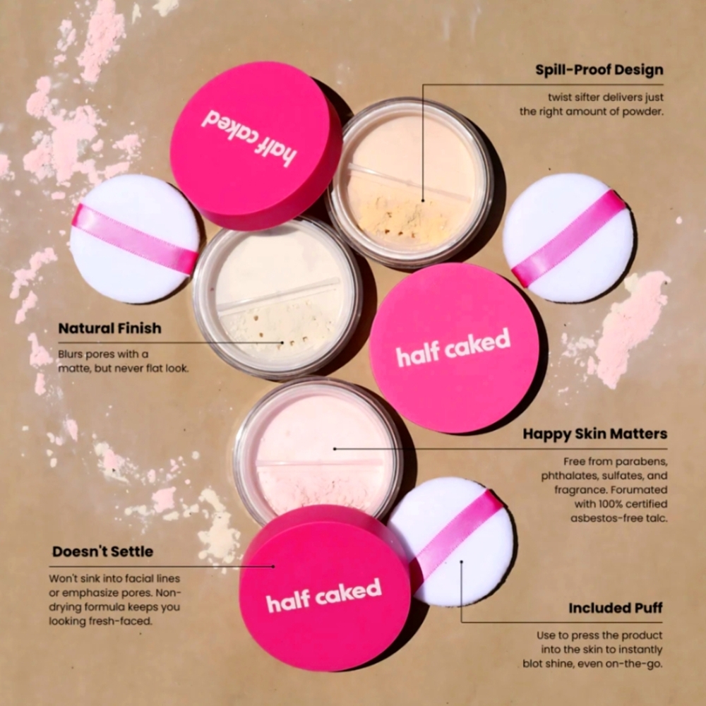 5/75$ HALF CAKED Star Bright Loose Setting PowderColor: Translucent